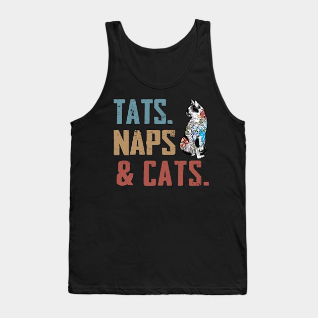 Tats Naps And Cats Tank Top by Rumsa